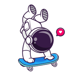 이름에 서 있는 우주 비행사